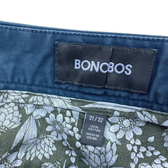 Bonobos Men's Relaxed Flat-Front Chinos Teal Blue, 31/32 - Picture 10 of 12